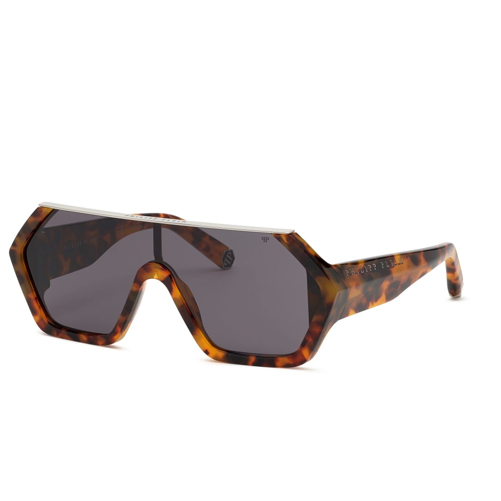 Philipp Plein SPP047 HEXAGON CAMOU - 0728 Occhiali da sole Havanna Flat Top