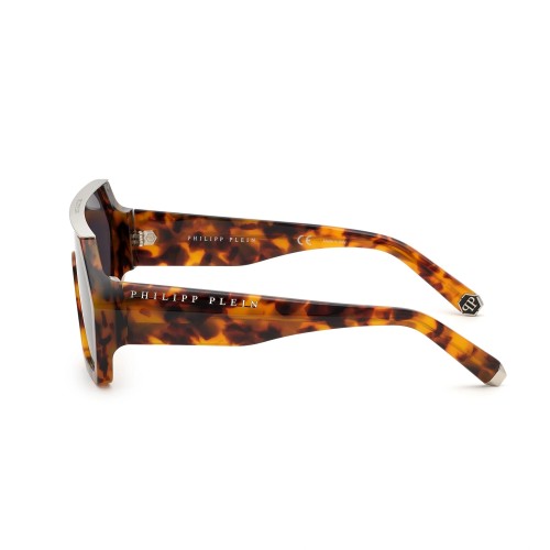 Philipp Plein SPP047 HEXAGON CAMOU - 0728 Occhiali da sole Havanna Flat Top