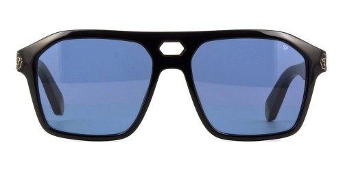 Philipp Plein SPP072 BRAVE SHADES - 0700 - 57 Occhiali da sole Black Pilot (Aviator)