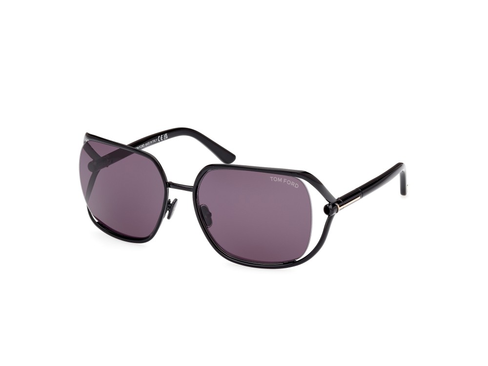 Tom Ford FT1092 GOLDIE - 01A - 60 Occhiali da sole Black Pillow (Rounded)
