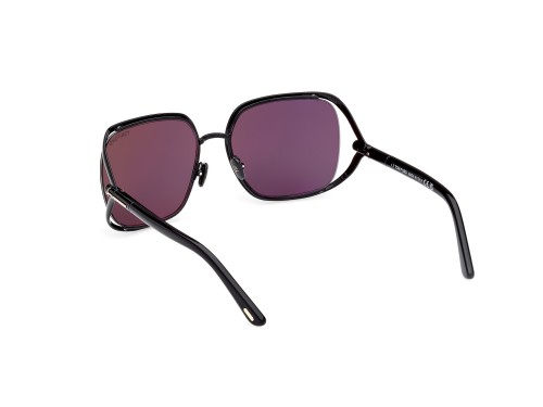 Tom Ford FT1092 GOLDIE - 01A - 60 Occhiali da sole Black Pillow (Rounded)