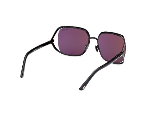 Tom Ford FT1092 GOLDIE - 01A - 60 Occhiali da sole Black Pillow (Rounded)