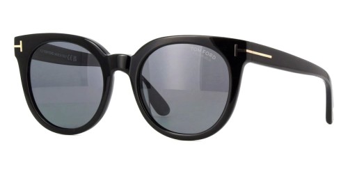 Tom Ford FT1109 MOIRA ECO - 01D - 53 - CON LENTI POLARIZZATE Occhiali da sole Black Round