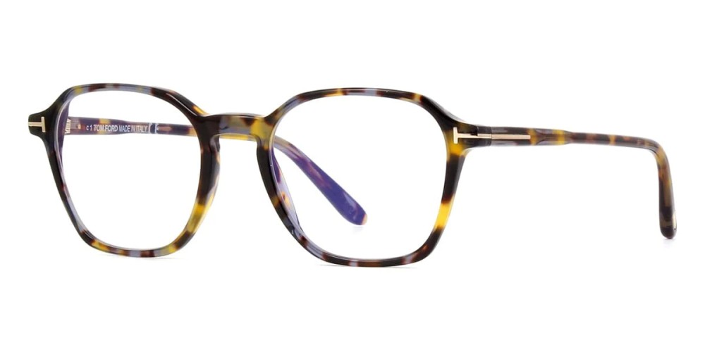 Tom Ford TF5804-B - 055 - 50 - CON LENTI CON FILTRO LUCE BLU-VIOLETTA Montature ottiche Havanna Square