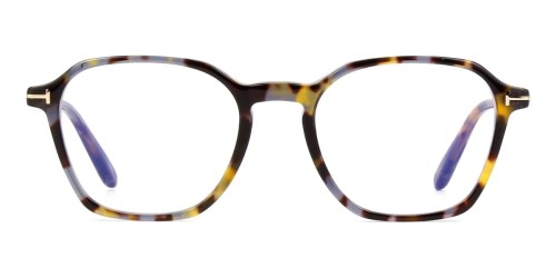 Tom Ford TF5804-B - 055 - 50 - CON LENTI CON FILTRO LUCE BLU-VIOLETTA Montature ottiche Havanna Square