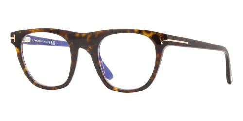 Tom Ford TF5895-B ECO - 052 - 51 - CON LENTI CON FILTRO LUCE BLU-VIOLETTA Montature ottiche Havanna Square
