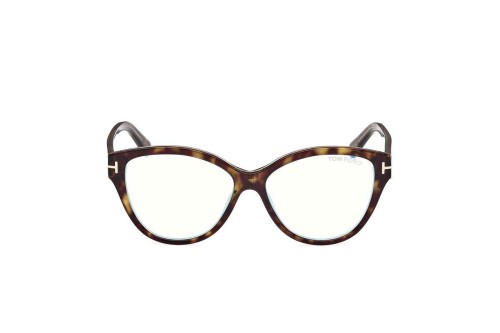 Tom Ford TF5954-B - 055 - 54 - CON LENTI CON FILTRO LUCE BLU-VIOLETTA Montature ottiche Havanna Cat Eye