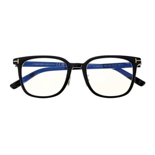 Tom Ford TF5998-K-B ECO - 001 - 51 - CON LENTI CON FILTRO LUCE BLU-VIOLETTA Montature ottiche Black Pillow (Rounded)