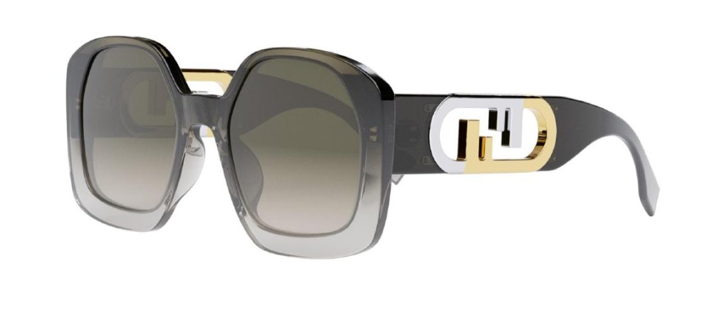 Fendi FE40048F - 50F - 54 Occhiali da sole Gray Square