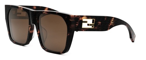 Fendi FE40124F - 55E - 57 Occhiali da sole Havanna Square