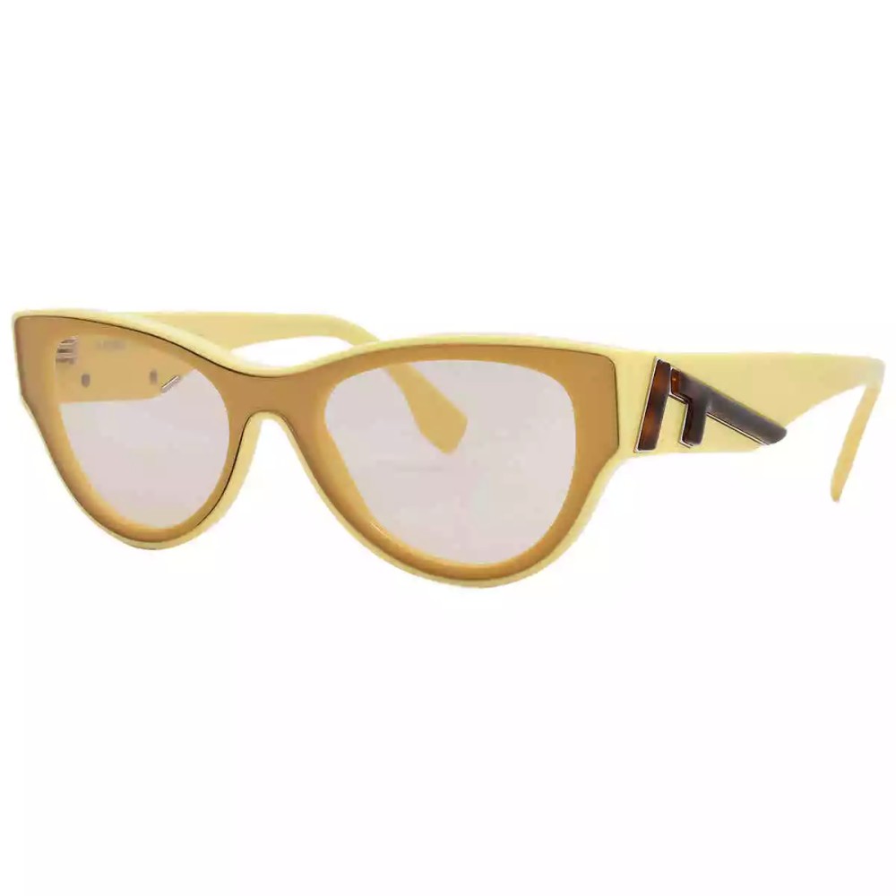 Fendi FE40135I - 39E - 139 Occhiali da sole Brown Cat Eye