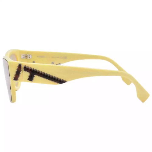 Fendi FE40135I - 39E - 139 Occhiali da sole Brown Cat Eye