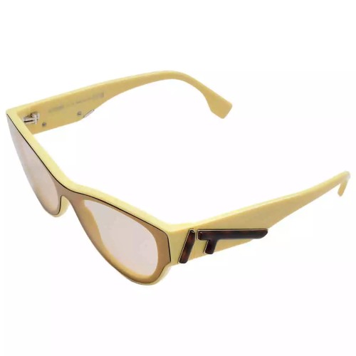 Fendi FE40135I - 39E - 139 Occhiali da sole Brown Cat Eye