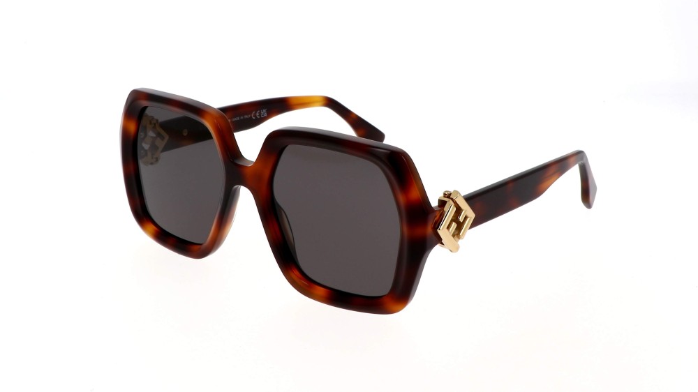Fendi FE40139F - 53A - 54 Occhiali da sole Havanna Square