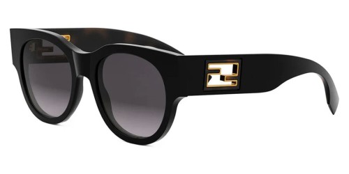 Fendi FE40147I - 01B - 53 Occhiali da sole Black Round