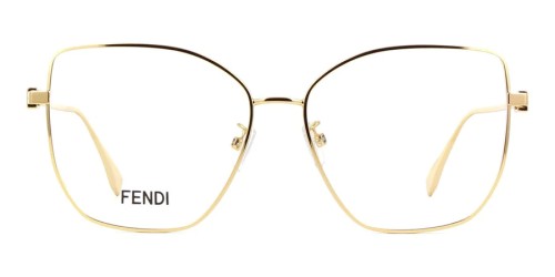 Fendi FE50084U - 030 - 56 Montature ottiche Gold Square