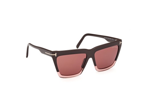 Tom Ford FT1110 EDEN - 50Z - 56 Occhiali da sole Brown, Pink Square