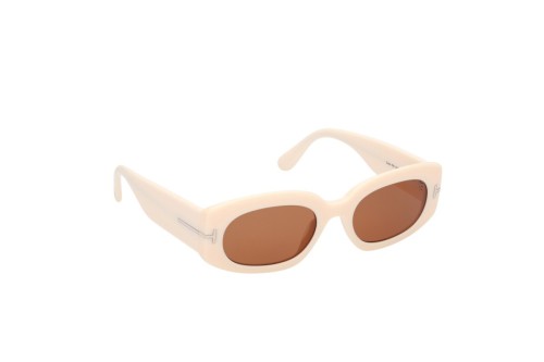 Tom Ford FT1187-F CIELLE - 25E - 54 Occhiali da sole Beige Oval