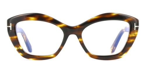 Tom Ford TF6044-B - 055 - 54 - CON LENTI CON FILTRO LUCE BLU-VIOLETTA Montature ottiche Havanna Cat Eye