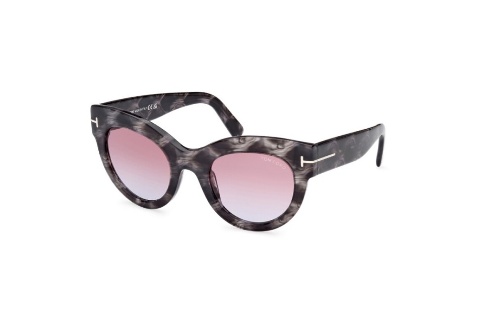 Tom Ford FT1063 LUCILLA - 56Z - 51 Occhiali da sole Havanna Cat Eye