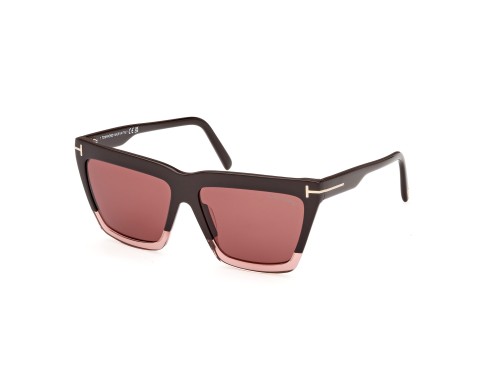 Tom Ford FT1110 EDEN - 50Z - 56 Occhiali da sole Brown, Pink Square
