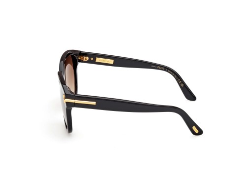 Tom Ford FT1236 ICON COLLECTION - 01F - 58 Occhiali da sole Black Pillow (Rounded)