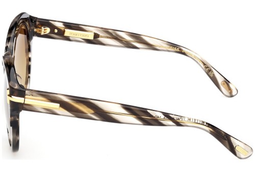 Tom Ford FT1251 ICON COLLECTION - 55F - 57 Occhiali da sole Havanna Pillow (Rounded)