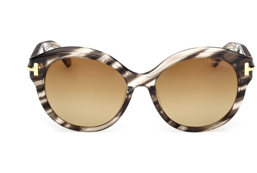 Tom Ford FT1251 ICON COLLECTION - 55F - 57 Occhiali da sole Havanna Pillow (Rounded)