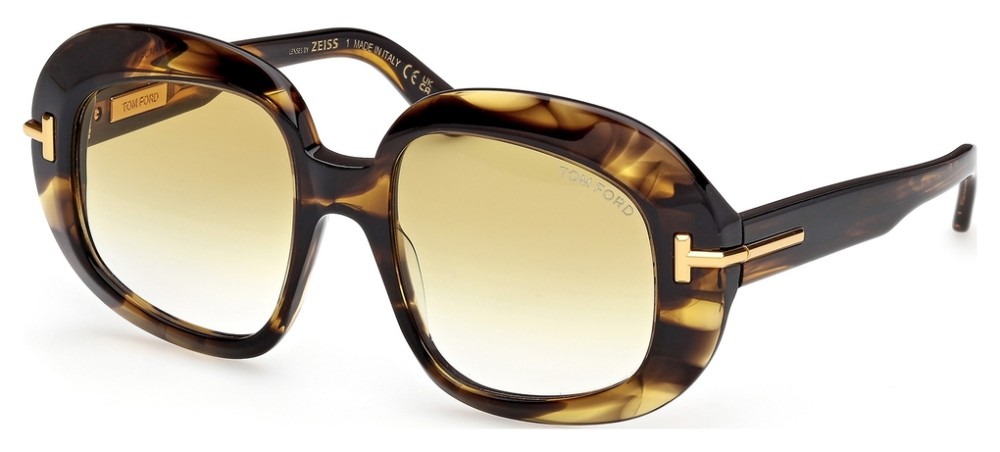 Tom Ford FT1237 ICON COLLECTION - 56F - 53 Occhiali da sole Havanna Oval