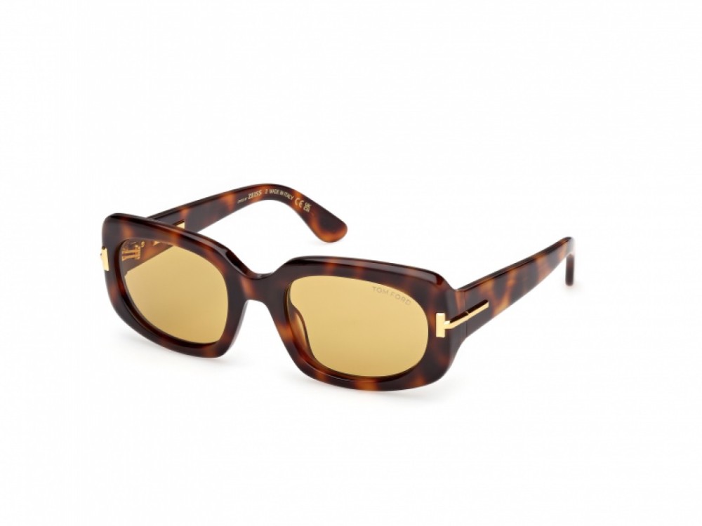 Tom Ford FT1253 ICON COLLECTION - 53E - 54 Occhiali da sole Havanna Square