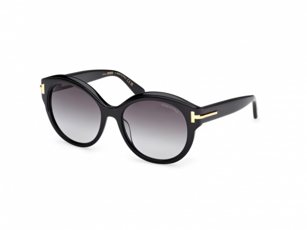 Tom Ford FT1251 ICON COLLECTION - 01B - 57 Occhiali da sole Black Pillow (Rounded)