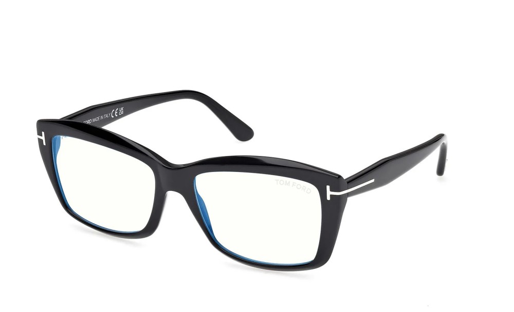 Tom Ford TF6065-B ECO - 001 - 55 - CON LENTI CON FILTRO LUCE BLU-VIOLETTA Montature ottiche Black Square