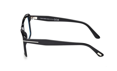 Tom Ford TF6065-B ECO - 001 - 55 - CON LENTI CON FILTRO LUCE BLU-VIOLETTA Montature ottiche Black Square