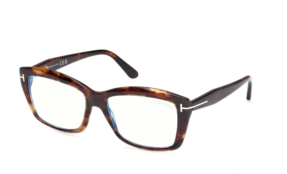 Tom Ford TF6065-B - 055 - 55 - CON LENTI CON FILTRO LUCE BLU-VIOLETTA Montature ottiche Havanna Square