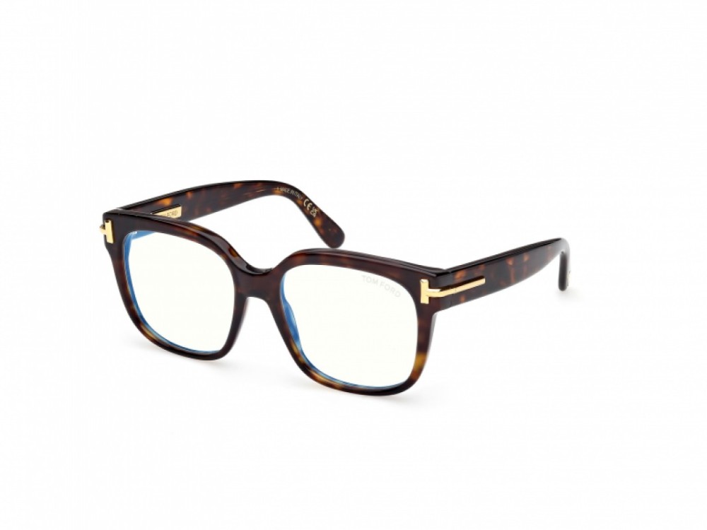 Tom Ford TF6030-B ICON COLLECTION - 052 - 53 - CON LENTI CON FILTRO LUCE BLU-VIOLETTA Montature ottiche Havanna Square
