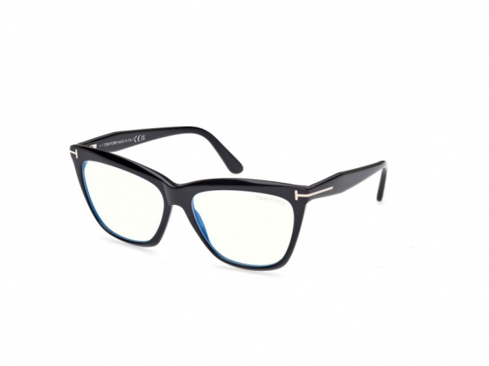 Tom Ford TF6064-B-ECO - 001 - 56 - CON LENTI CON FILTRO LUCE BLU-VIOLETTA Montature ottiche Black Cat Eye