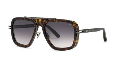 Philipp Plein SPP109 ICON - 0722 - 57 Occhiali da sole Havanna Pilot (Aviator)