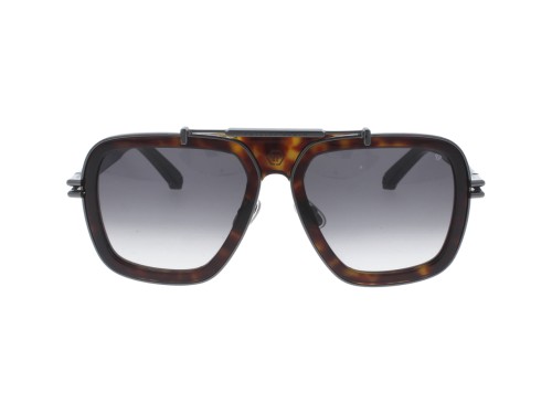 Philipp Plein SPP109 ICON - 0722 - 57 Occhiali da sole Havanna Pilot (Aviator)