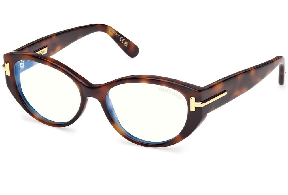 Tom Ford TF6031-F-B ICON COLLECTION - 053 - 54 Montature ottiche Havanna Cat Eye