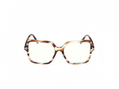 Tom Ford TF6063-B - 055 - 56 - CON LENTI CON FILTRO LUCE BLU-VIOLETTA Montature ottiche Havanna Square