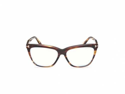 Tom Ford TF6064-B - 055 - 56 - CON LENTI CON FILTRO LUCE BLU-VIOLETTA Montature ottiche Havanna Cat Eye