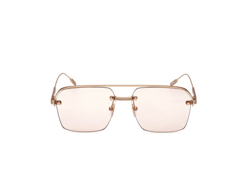 Zegna EZ0213 - 29E - 59 Occhiali da sole Rose gold Pilot (Aviator)