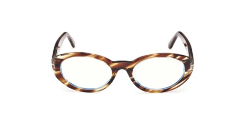 Tom Ford TF6067-B - 055 - 54 - CON LENTI CON FILTRO LUCE BLU-VIOLETTA Montature ottiche Havanna Oval