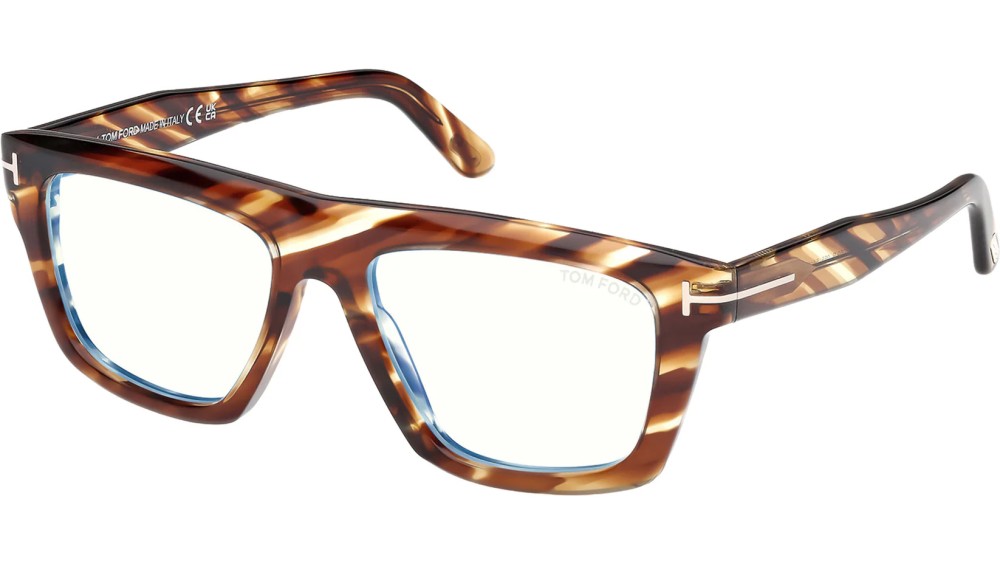 Tom Ford TF6059-B - 055 - 54 - CON LENTI CON FILTRO LUCE BLU-VIOLETTA Montature ottiche Havanna Square