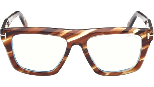 Tom Ford TF6059-B - 055 - 54 - CON LENTI CON FILTRO LUCE BLU-VIOLETTA Montature ottiche Havanna Square