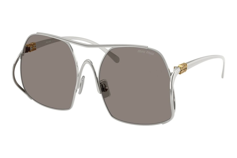 MIU MIU MU A55S - ​1BC80Q - ​57 Occhiali da sole Silver Square