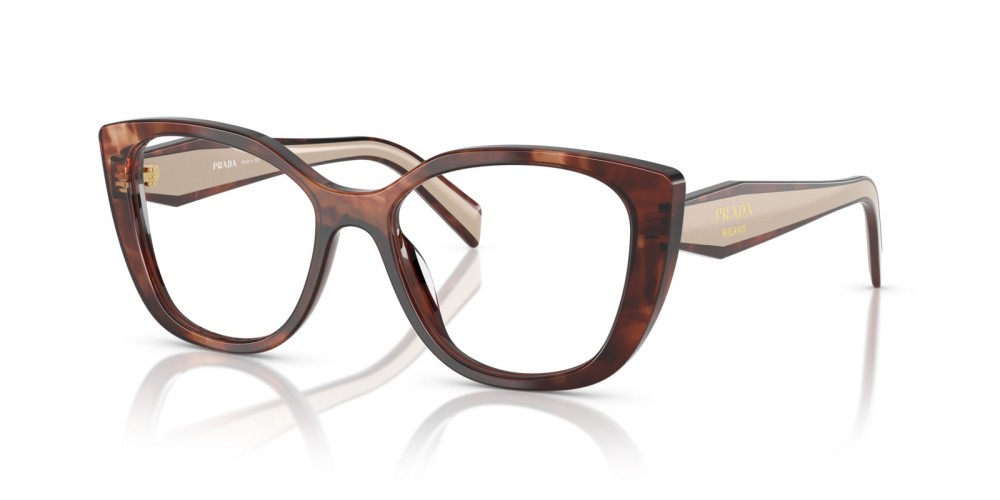 PRADA PR B04V - 07R1O1 - ​53 Montature ottiche Havanna Cat Eye