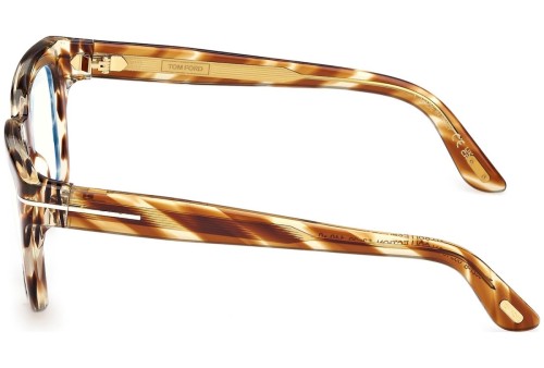 Tom Ford TF6027-B ICON COLLECTION - 055 - 52 - CON LENTI CON FILTRO LUCE BLU-VIOLETTA Montature ottiche Havanna Square